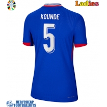 France Jules Kounde #5 Replica Home Shirt Ladies Euro 2024 Short Sleeve